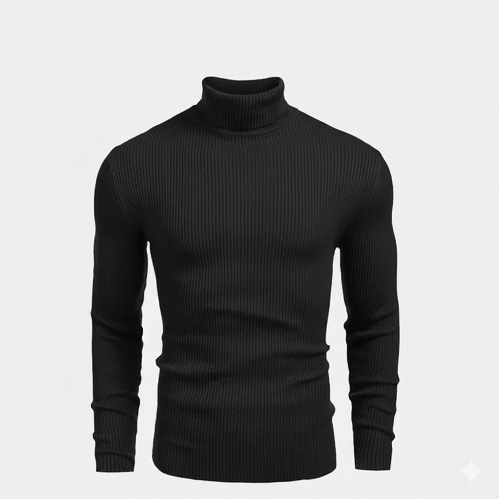 Ribbed Turtleneck Sweater 