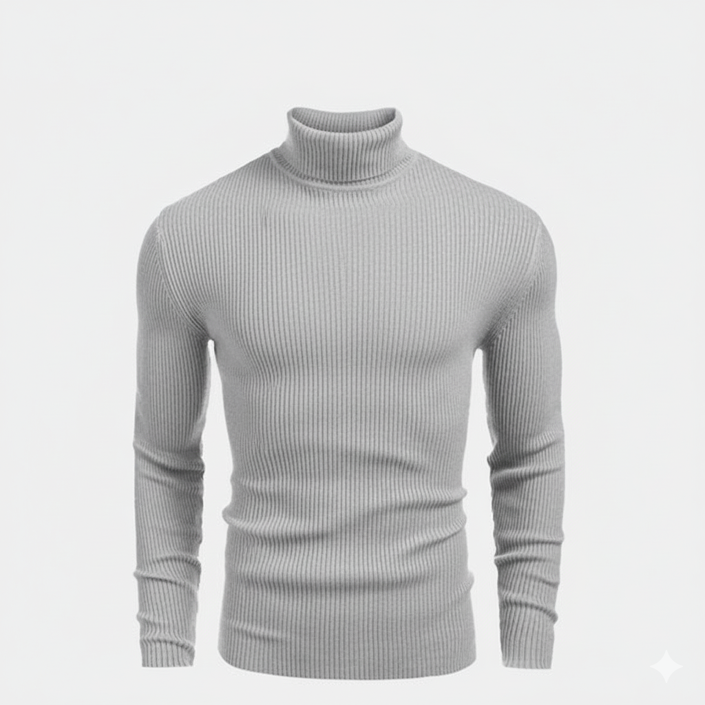 Ribbed Turtleneck Sweater 